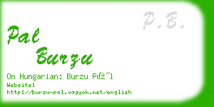 pal burzu business card